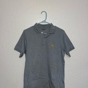 Carhartt Men's Polo Shirt in Gray with Gold Logo